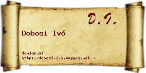 Dobosi Ivó névjegykártya